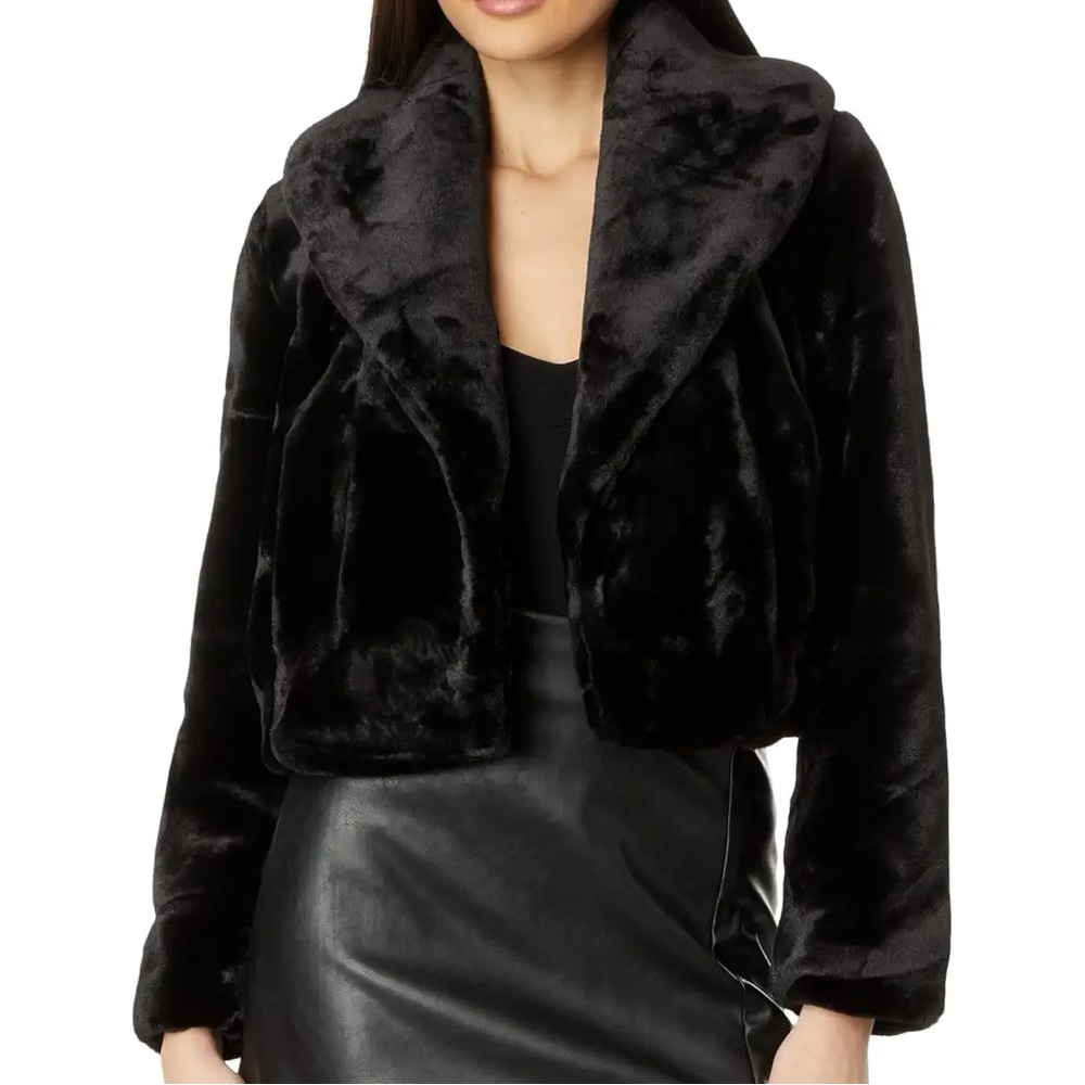 Blank NYC Crop Faux Fur Coat